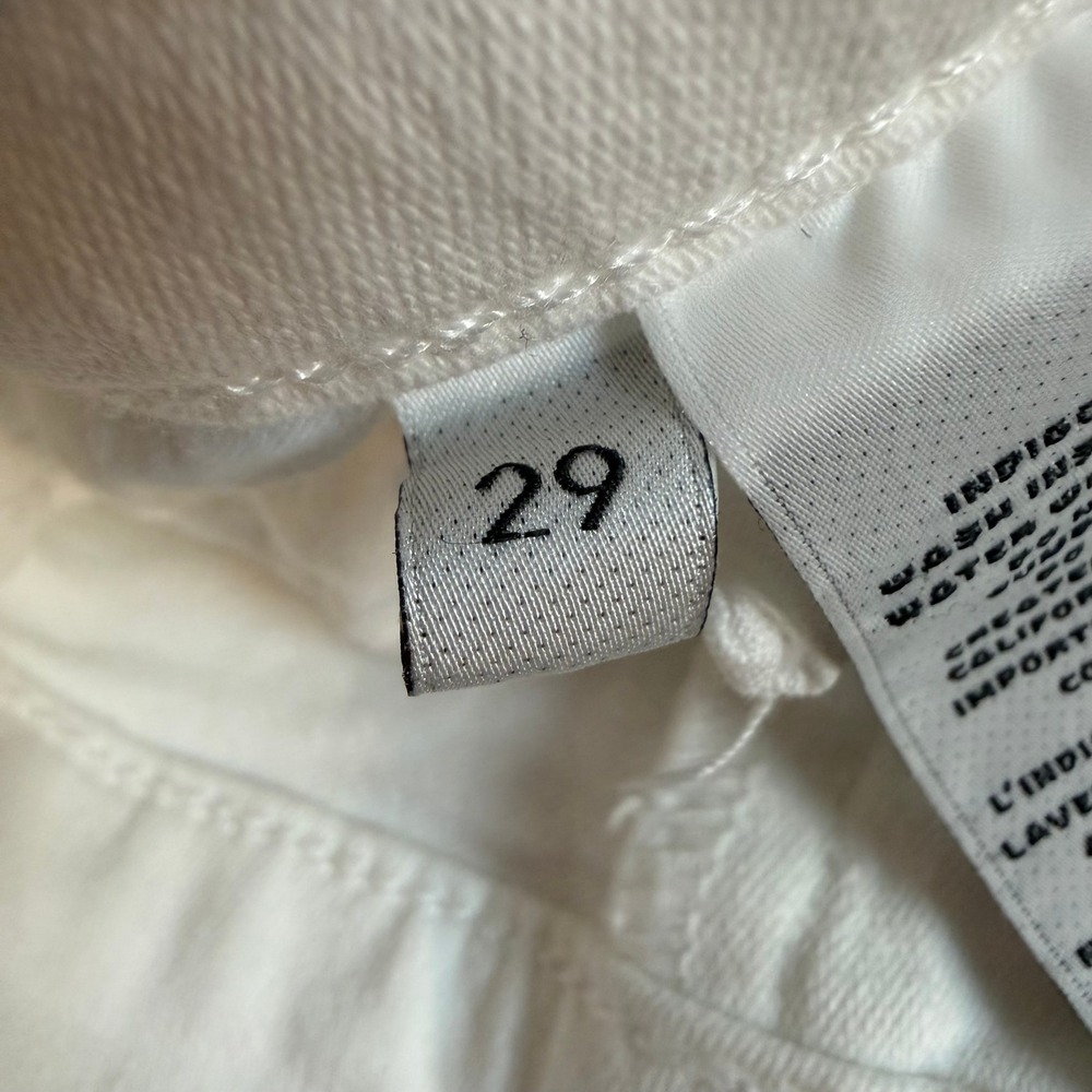 J Brand 811 Bermuda Shorts White Denim Raw Hem Blanc Size 29 - Picture 4 of 10
